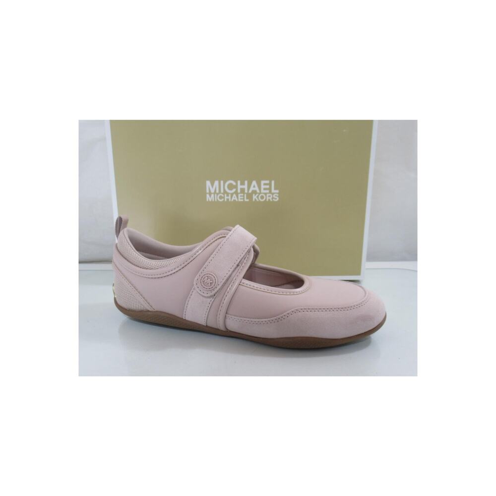 Michael Kors Kyler Slip On Mary Jane Sneaker Suede Leather Soft Pink Size 7.5